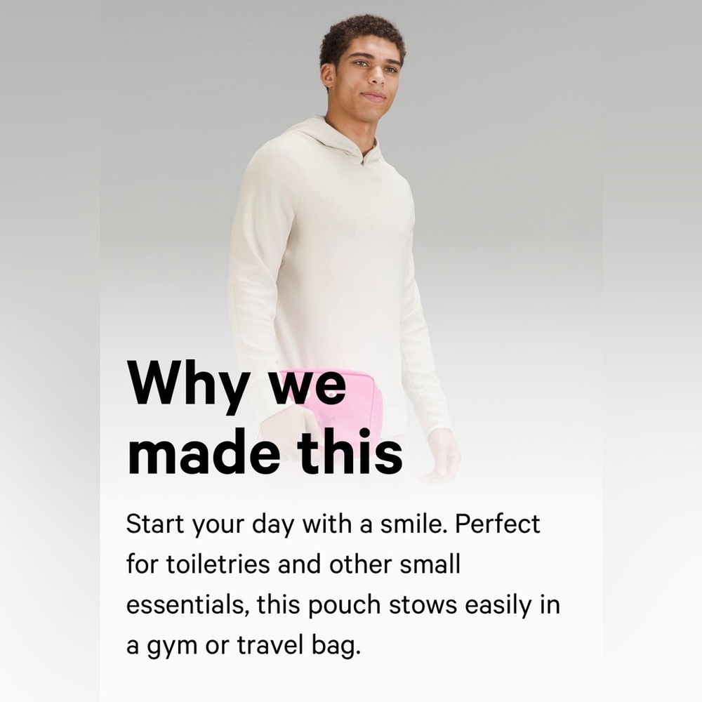 lululemon Daily Essentials Large Pouch 5L PINK New NWT - Picture 7 of 12